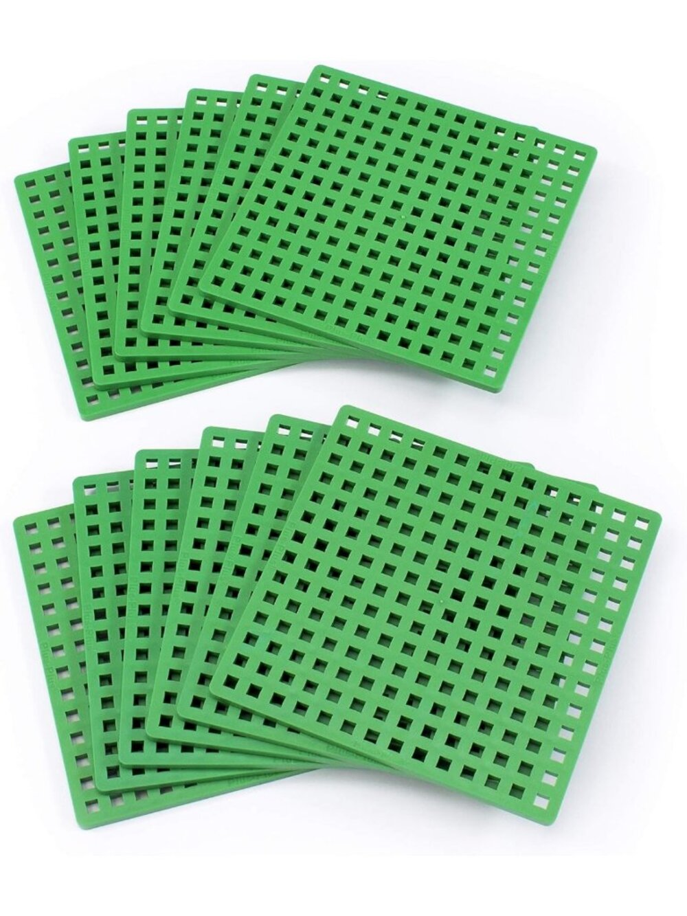 Green Baseplates 12 Pack - 4.5 x 4.5 Inches, Perfect for Building & Creativity